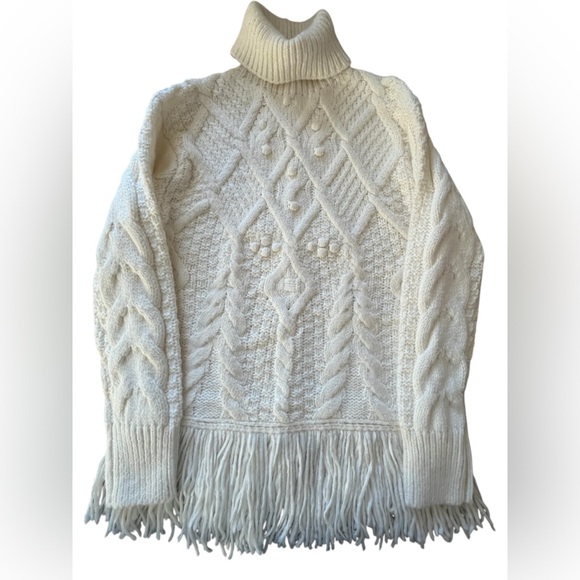 NWT Women’s Room 34 Dex/ Black Tape Cream Turtleneck Sweater in Size Medium. - Picture 5 of 13